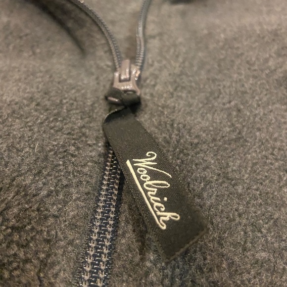 Woolrich Men Large Grey Full Zip Vest Fleece Drawstring Bottom Outdoor Camp - Picture 7 of 11